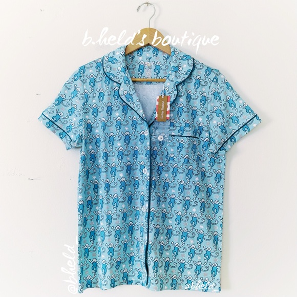 Roller Rabbit Star Monkey Polo Pajamas in Blue Size Medium (M) Brand New NWT - Picture 3 of 17